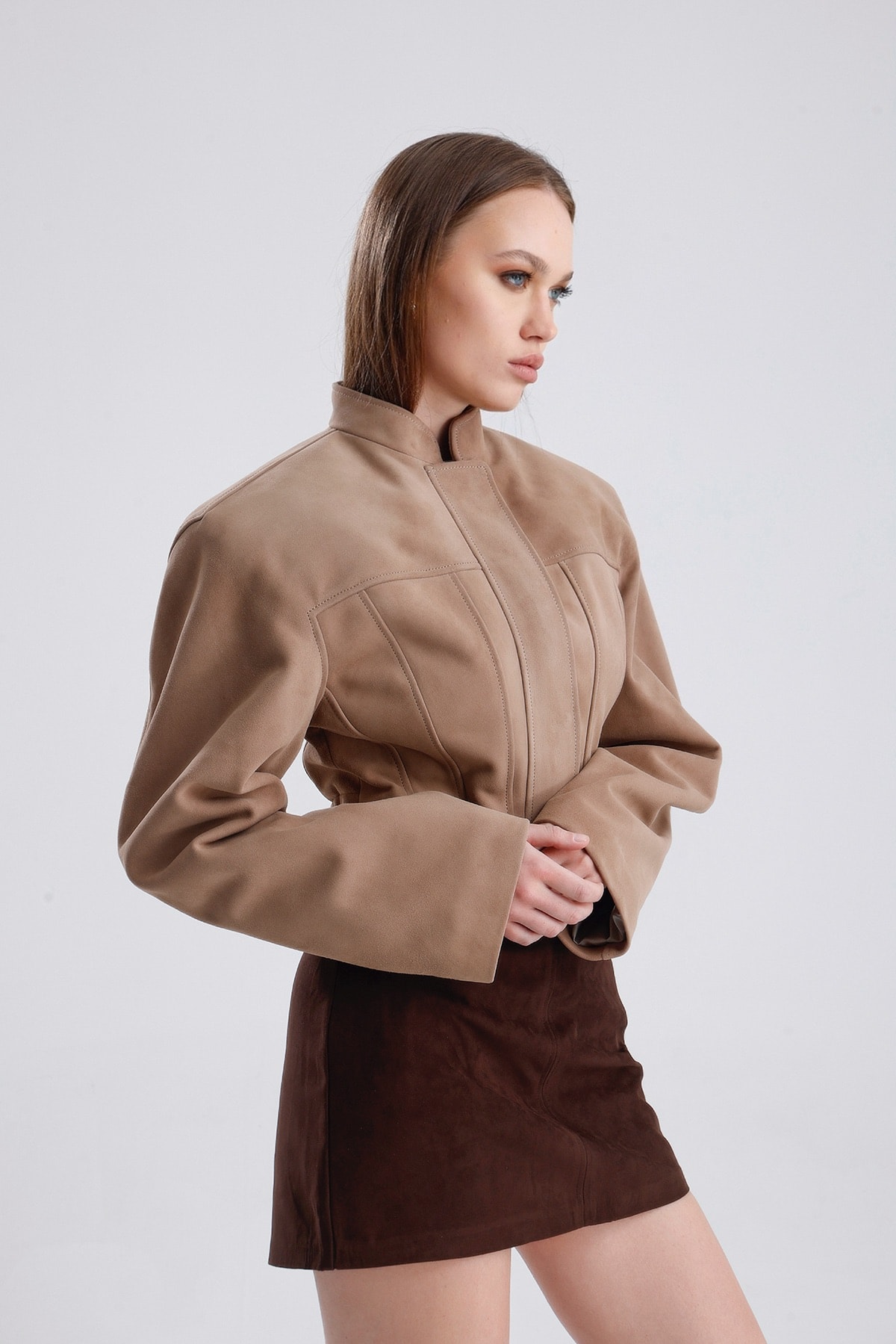 Nude Darcy Structured Suede Jacket