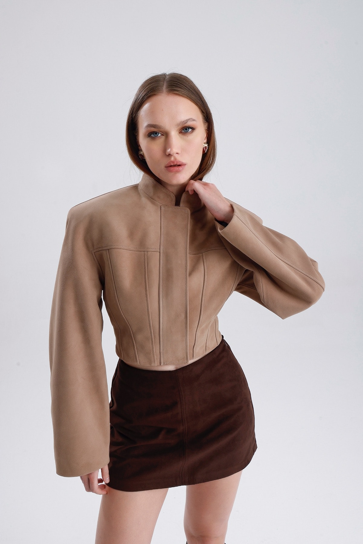 Nude Darcy Structured Suede Jacket