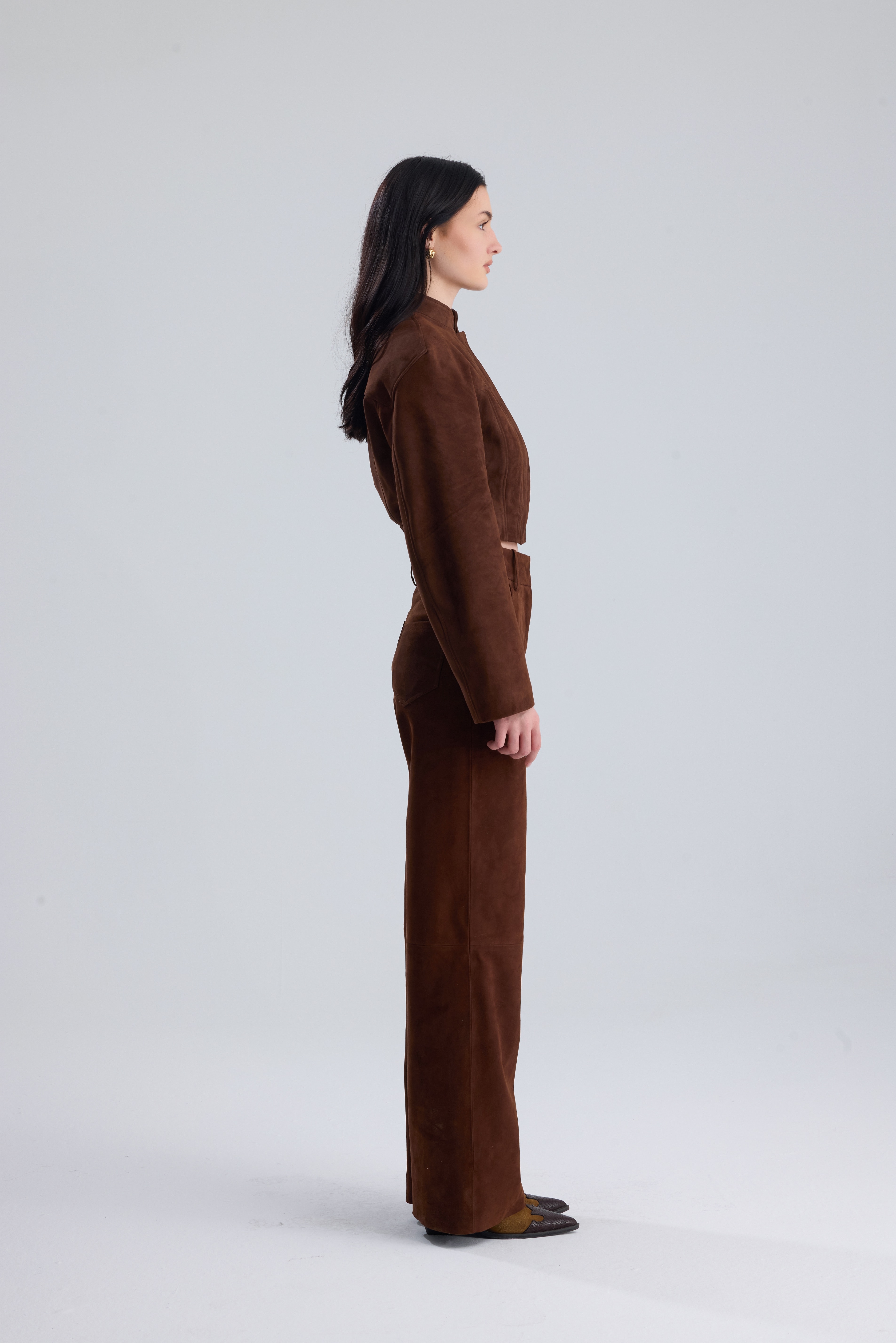 Mocha Darcy  Structured Suede Set