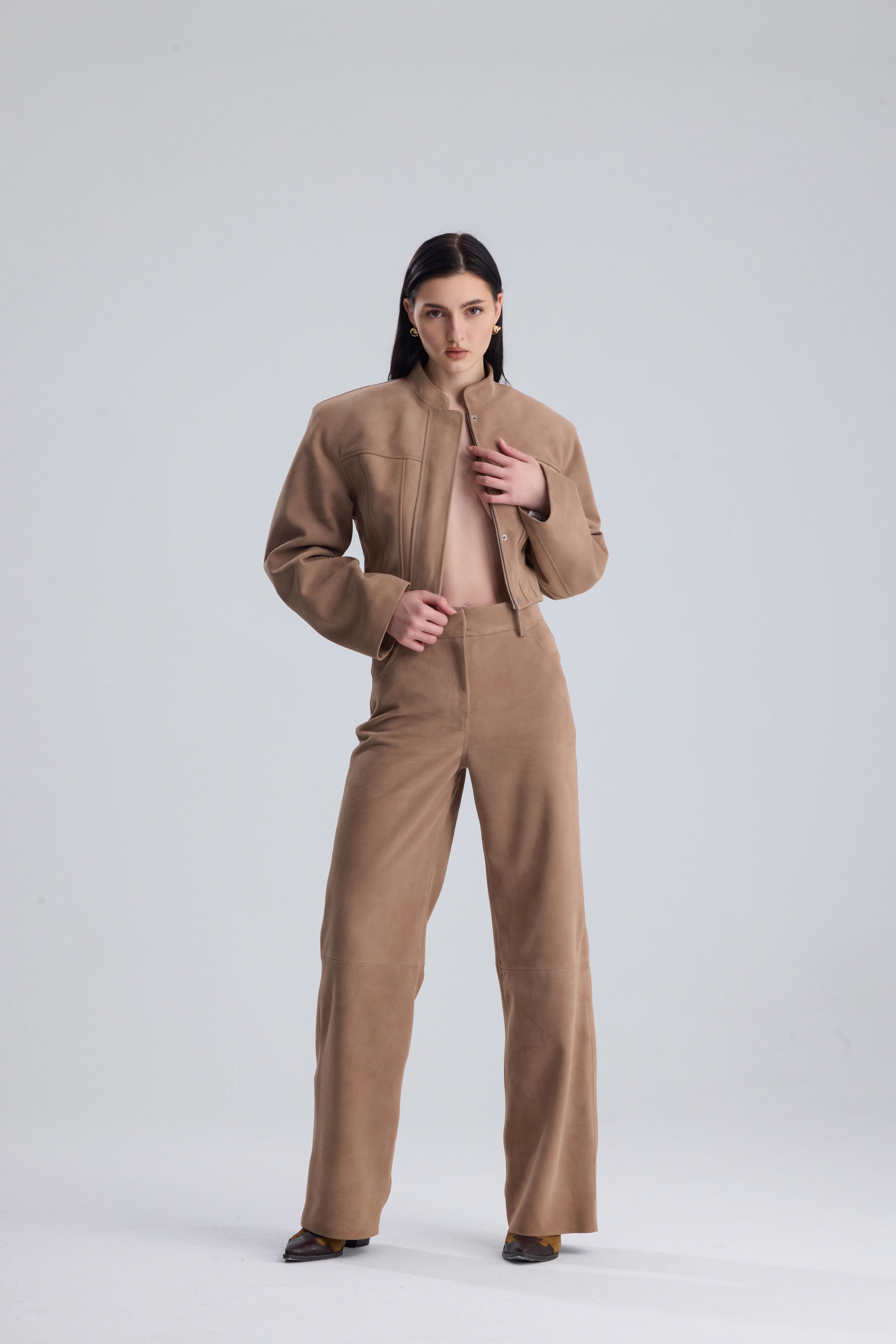 Nude Darcy Structured Suede Set