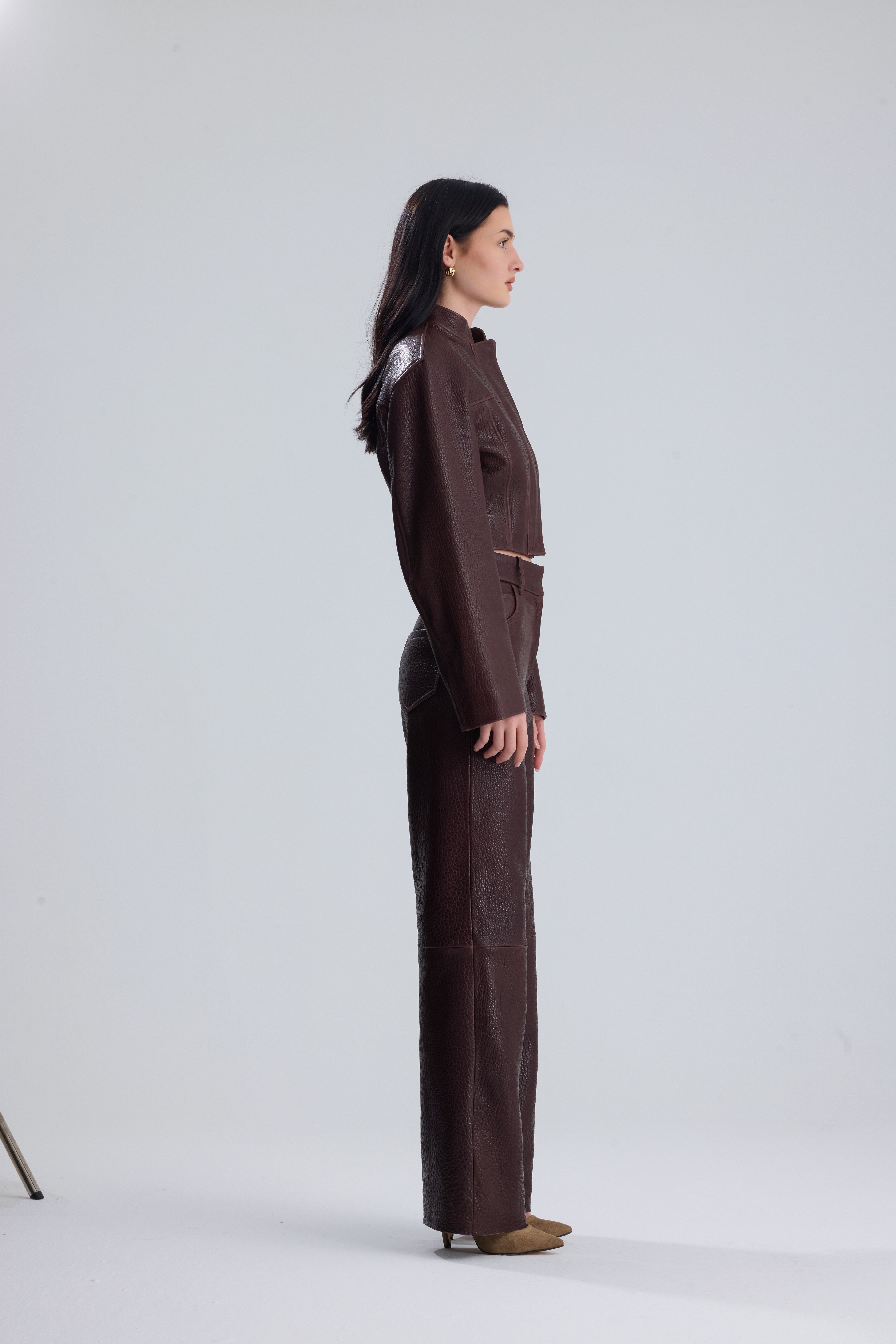 Brown Darcy Structured Leather Set