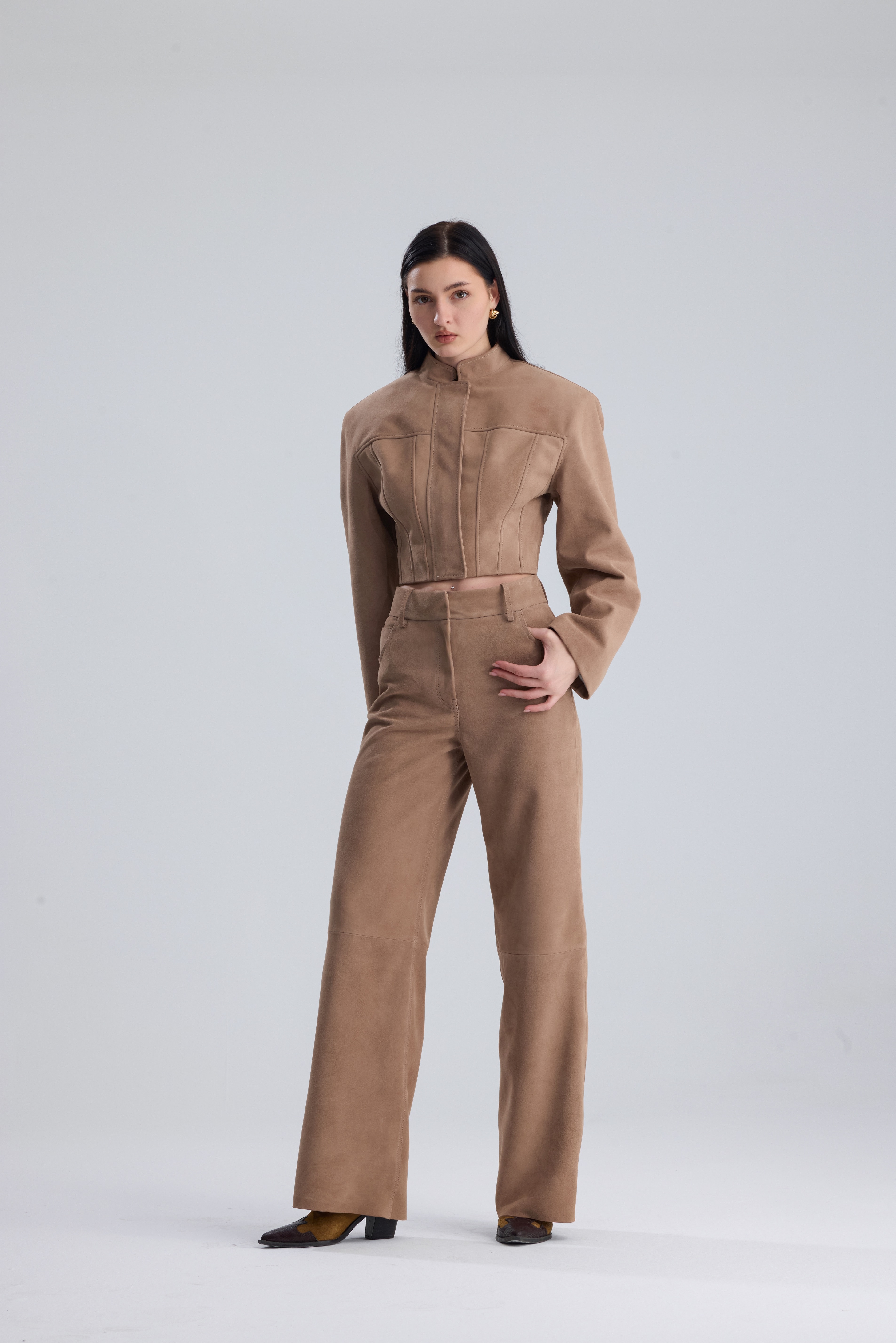 Nude Darcy Structured Suede Set
