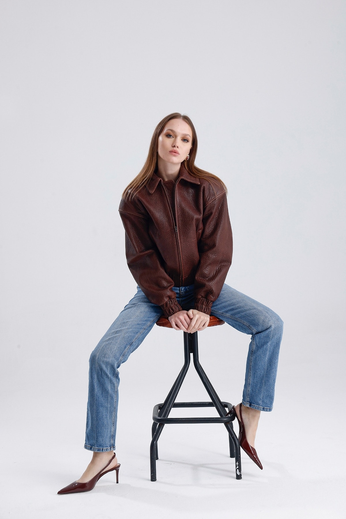 Damer Brown Leather Jacket