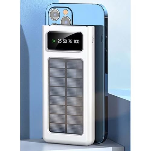 The Wlue 20.000 mAh Powerbank/Solar Güneş Enerjili/Işıklı/Dijital Göstergeli