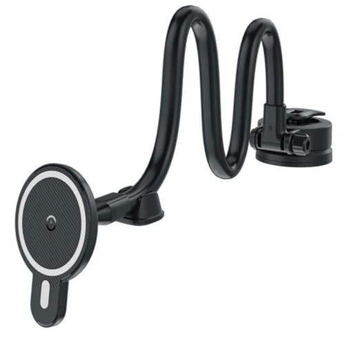 The Wlue 15W Manyetik Araç içi Telefon Tutucu, Kablosuz Şarj, MagSafe Uyumlu, Vantuzlu