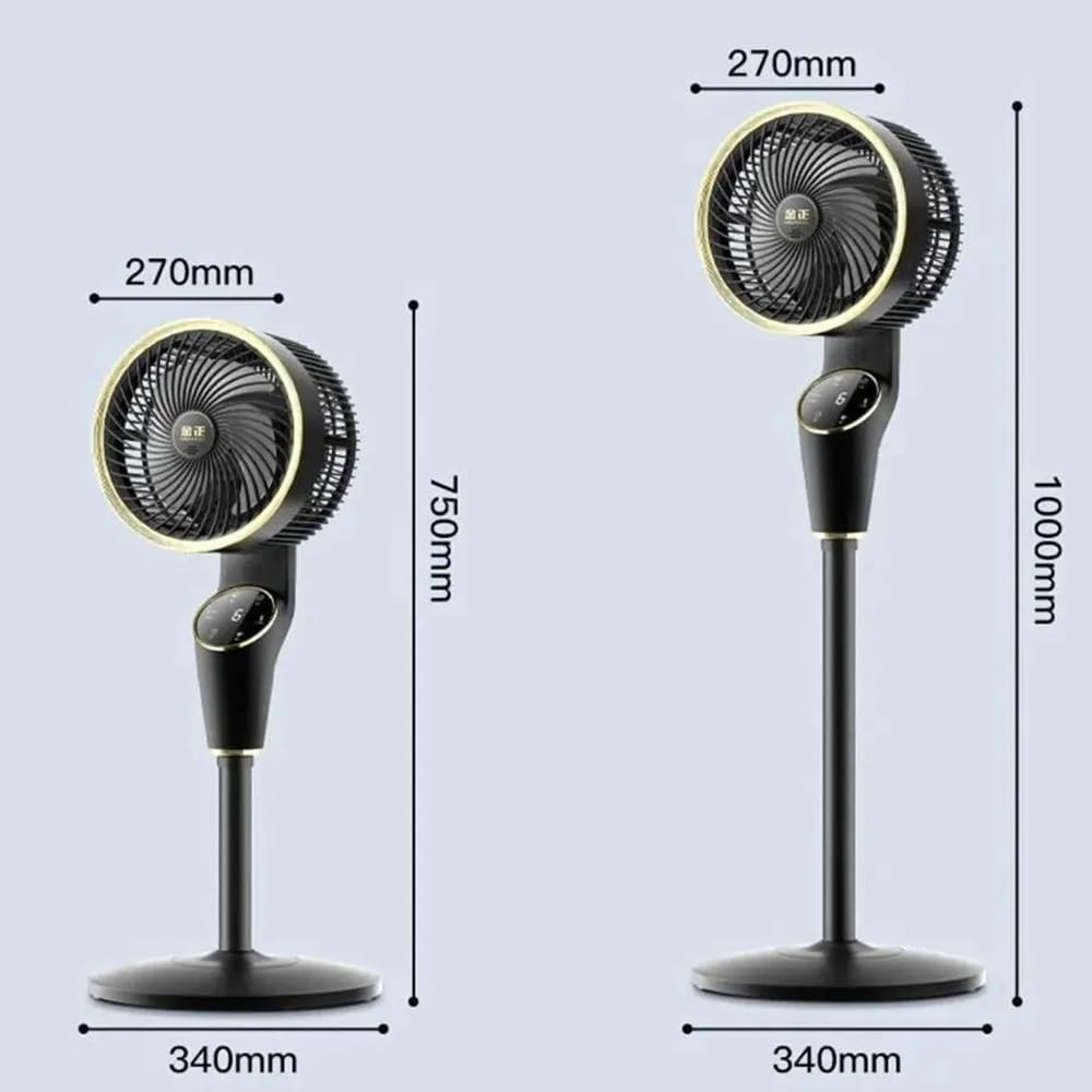 The Wlue Uzaktan Kumandalı Sessiz Vantilatör / 360° Salınım / 8 Kademe Hız Ayarı/Uyku ve Rüzgar Modu