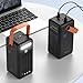 The Wlue 80000 mAh Solar Taşınabilir Şarj Cihazı, Dijital Ekranlı, LED Işıklı, Kamp için Powerbank