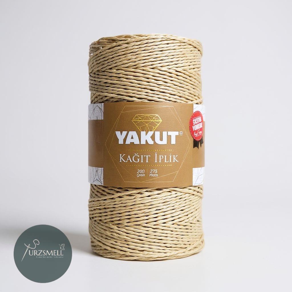 Premium 200 gr Doğal Kağıt Ip, Rafya,çanta,supla,şapka Ipi, 275m Natürel