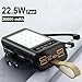 The Wlue 30000 mAh Taşınabilir Güç Bankası, 22.5W PD Hızlı Şarj, LCD Ekranlı, 7 Port, Kamp İçin