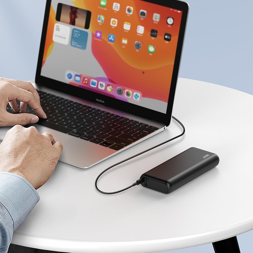 The Wlue 30000 mAh 100W PD Hızlı Şarj Powerbank / 2 Adet Type-C Port / 1 Adet USB Port