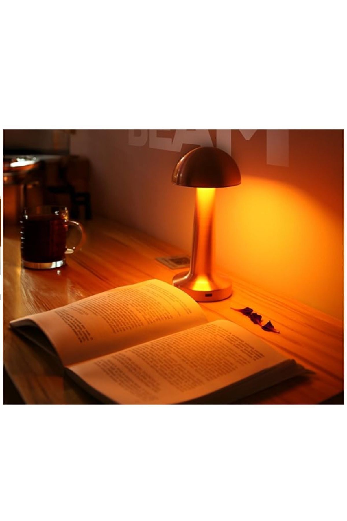 Ct-8430 Retro Bakır Dokunmatik Şarjlı Led Masa Lambası