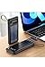 The Wlue Solar Powerbank, 10000 mAh Kapasiteli, LED Işıklı, Dijital Ekranlı