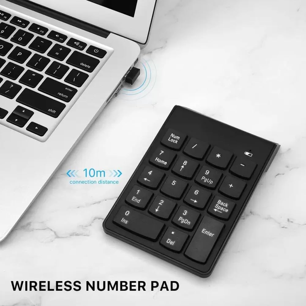 The Wlue Kablosuz Sayısal Tuş Takımı, 18 Tuşlu Numerik Keypad, Numpad Klavye