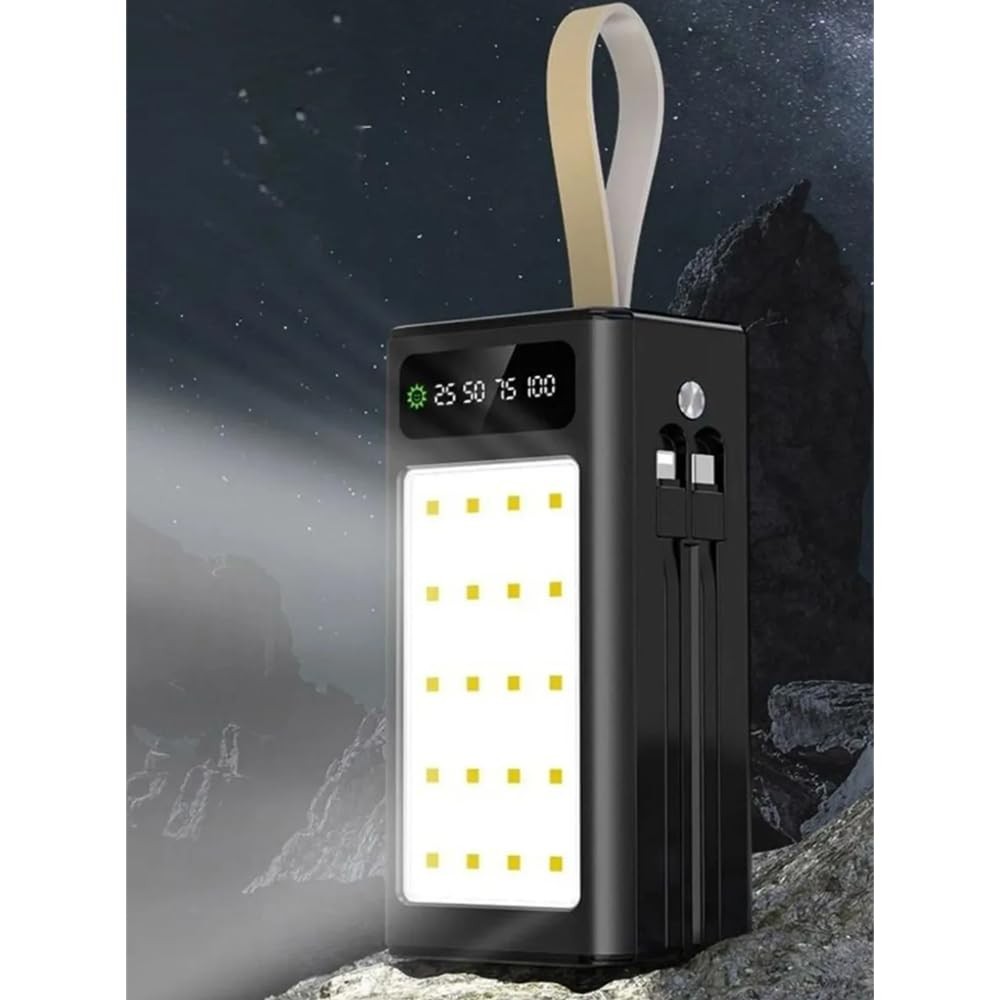 The Wlue 30000 mAh Taşınabilir Güç Bankası, 22.5W PD Hızlı Şarj, LCD Ekranlı, 7 Port, Kamp İçin