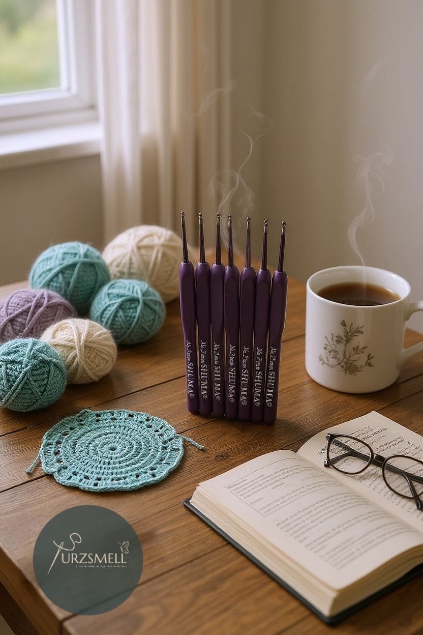 Shuma Violet (MOR) Renk Slikon Saplı Tığ 1 Adet