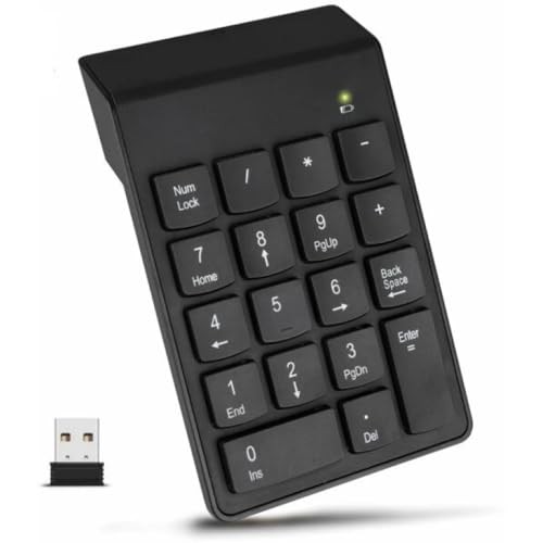 The Wlue Kablosuz Sayısal Tuş Takımı, 18 Tuşlu Numerik Keypad, Numpad Klavye
