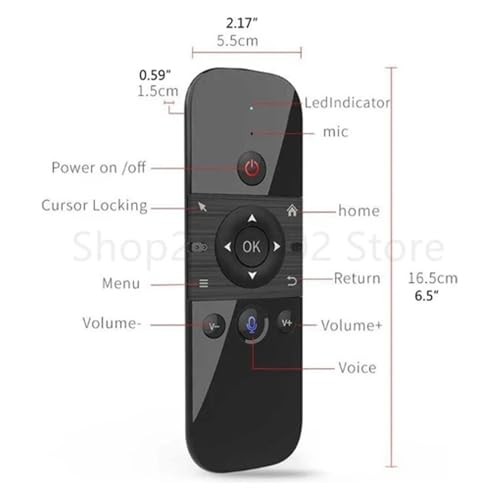 The Wlue 2.4 GHz Air Mouse Klavye Ses Anahtarlı Jiroskop Akıllı Tv Android Box Klavyeli Uzaktan Kumanda