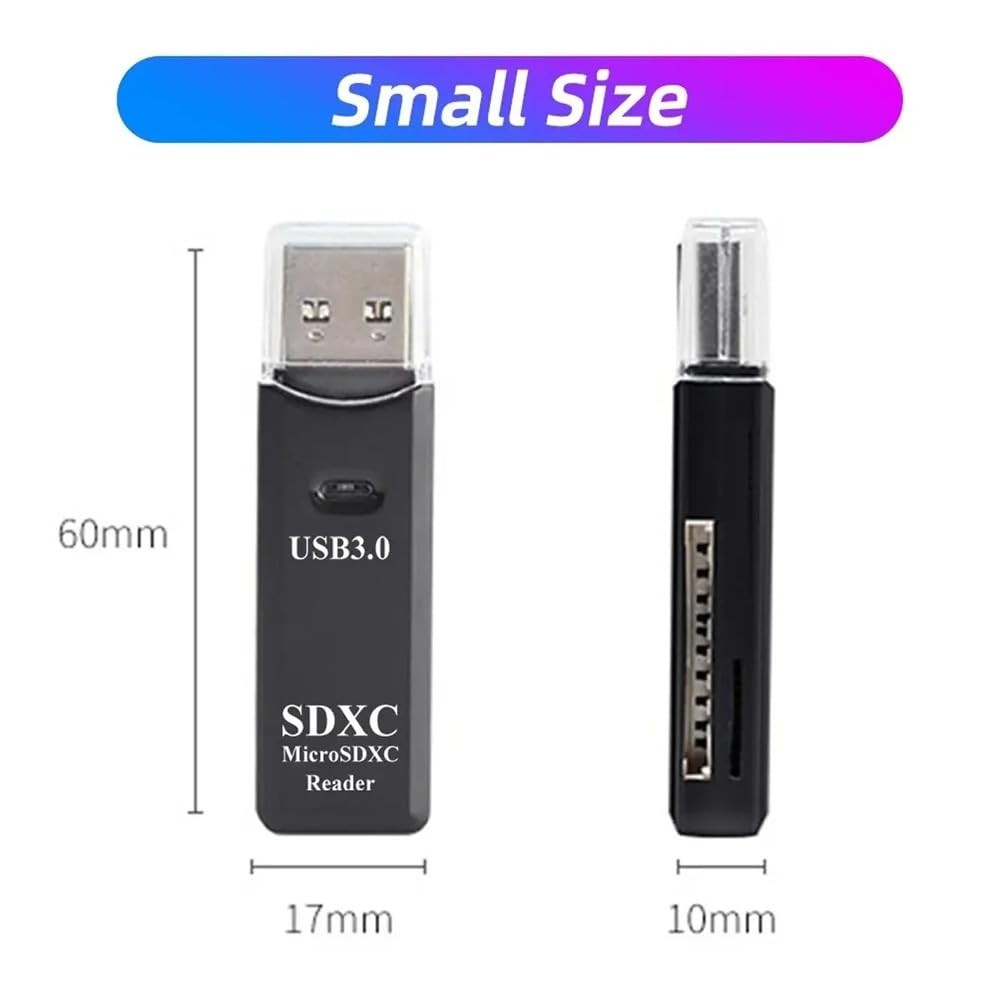The Wlue 2'si 1 Arada USB 3.0 Micro SD/TF Kart Okuyucu, Veri Aktarım Adaptörü