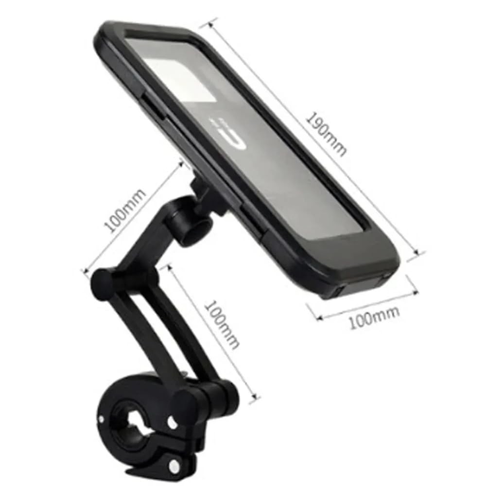 The Wlue Motosiklet Bisiklet Gidon Telefon Tutucu, 360° Ayarlanabilir, Su Geçirmez, Mıknatıslı Kilitli