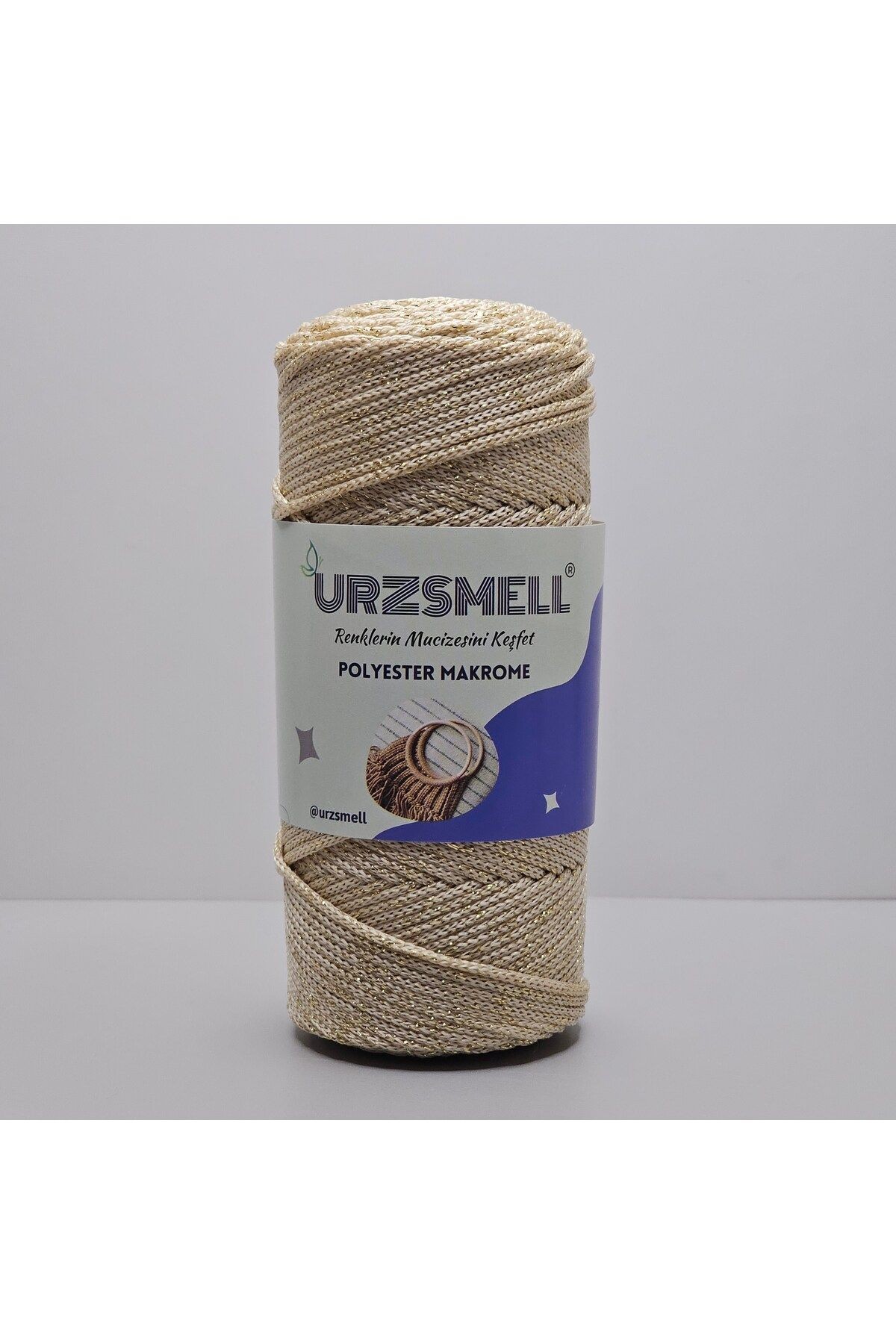Simli Polyester Makrome 200gr, 250mt, 4 No. Iplik Supla, Çanta Ve Aksesuar Ipliği