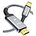 The Wlue Type-C to 4k 30Hz Ultra Full Hd HDMI Usb-C Tak Çalıştır Görüntü Aktarım Kablosu 3 Metre Gold