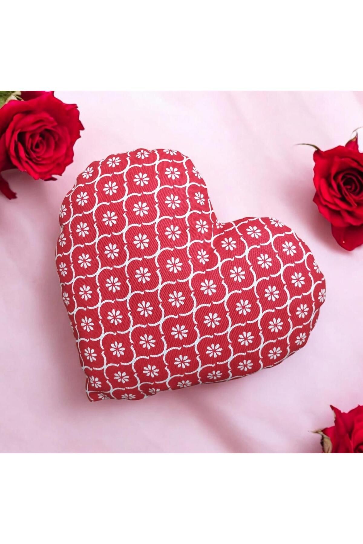 DOLGULU KALP YASTIK SEVGİLİLER GÜNÜ LOVE AŞK YASTIK  25*25  ( 1 ADET )