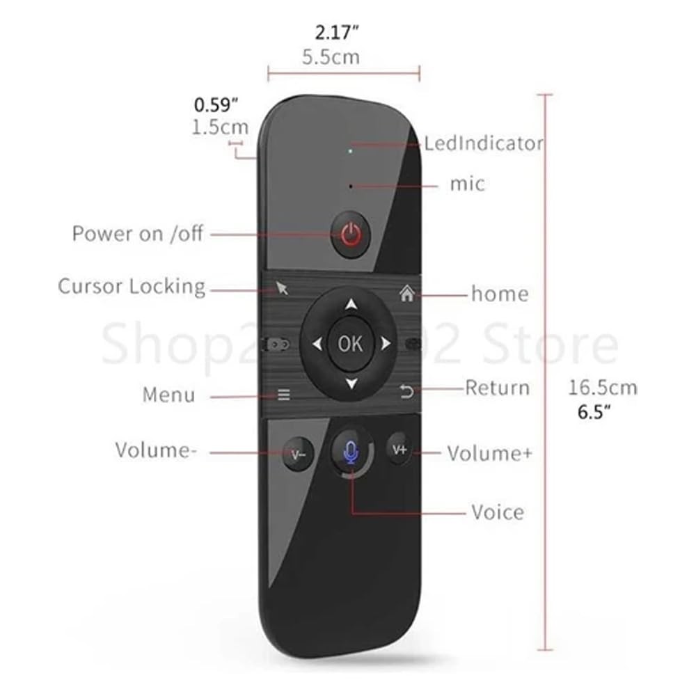 The Wlue 2.4 GHz Air Mouse Klavye Ses Anahtarlı Jiroskop Akıllı Tv Android Box Klavyeli Uzaktan Kumanda