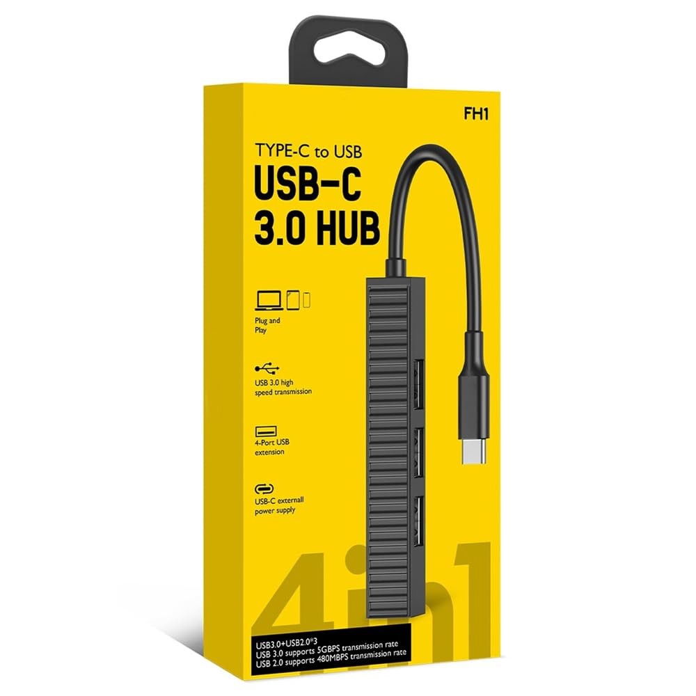 The Wlue 4in1 Type-C to USB 3.0 Çoklayıcı 4 Port USB Dönüştürücü Adaptör