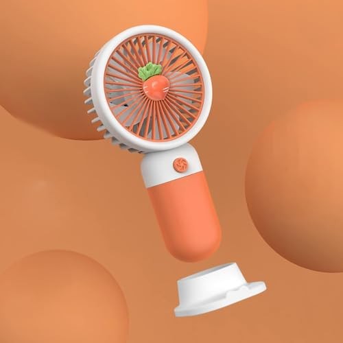 The Wlue Sevimli Mini El Fanı/Şarjlı Masaüstü Vantilatör/Standlı/Taşınabilir ve Kompakt