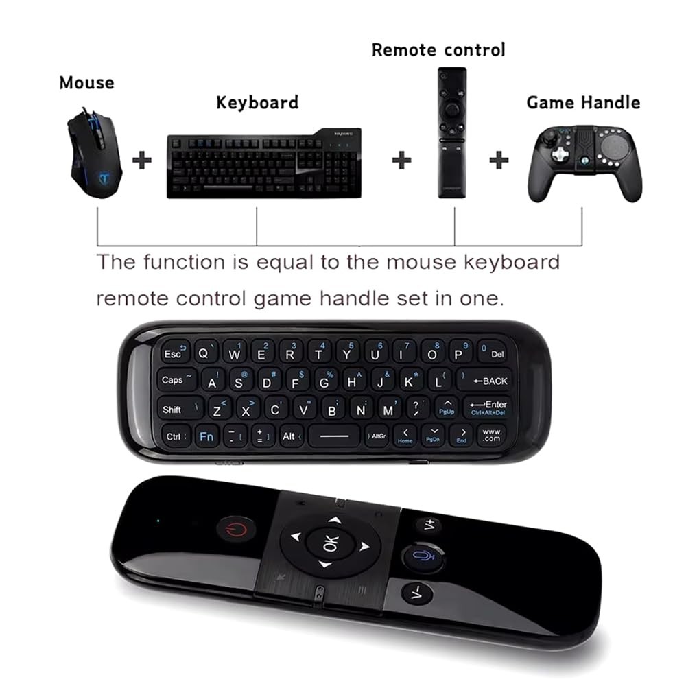 The Wlue 2.4 GHz Air Mouse Klavye Ses Anahtarlı Jiroskop Akıllı Tv Android Box Klavyeli Uzaktan Kumanda