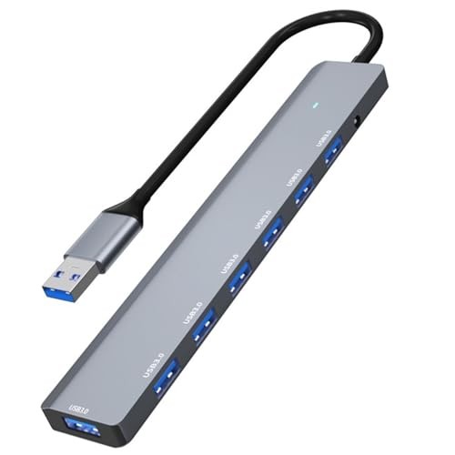 The Wlue 7in1 USB to USB Çoklayıcı 7 Port USB3.0 HUB Power Güç Destekli 5Gbps High Speed