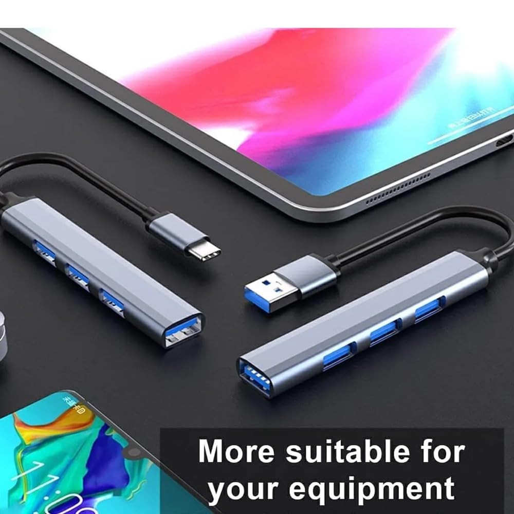 The Wlue USB 3.0 Yüksek Hızlı Çoklayıcı, 4 Port USB Hub Adaptör