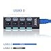 The Wlue USB 3.0 Çoklayıcı Hub, 4 Port, Anahtarlı ve LED Işıklı, 50 cm Kablo
