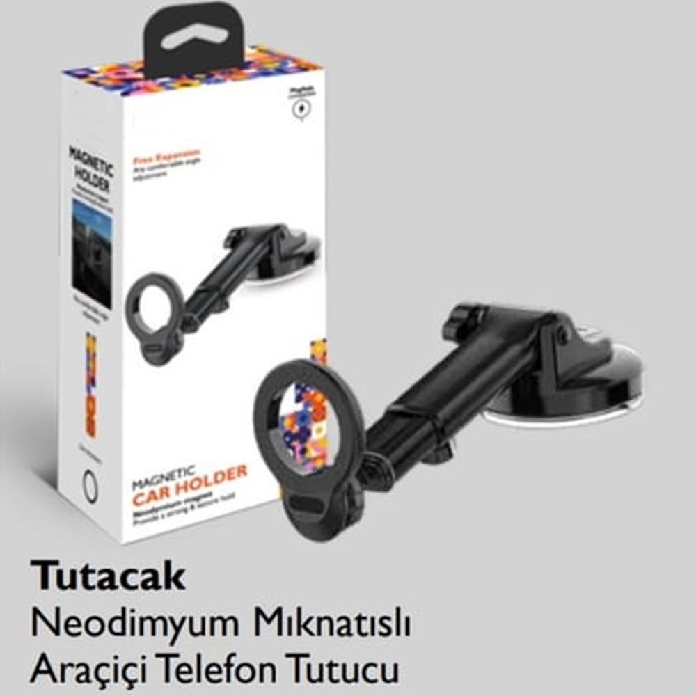 The Wlue Araç İçi Telefon Tutucu, Magsafe Uyumlu Torpido Üstü Vakumlu Tel Tutucu