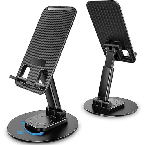 The Wlue Telefon ve Tablet Standı, 360° Döndürülebilir, Katlanabilir, Ayarlanabilir Tutucu