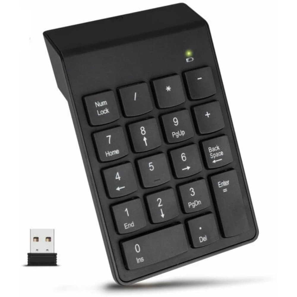The Wlue Kablosuz Sayısal Tuş Takımı, 18 Tuşlu Numerik Keypad, Numpad Klavye