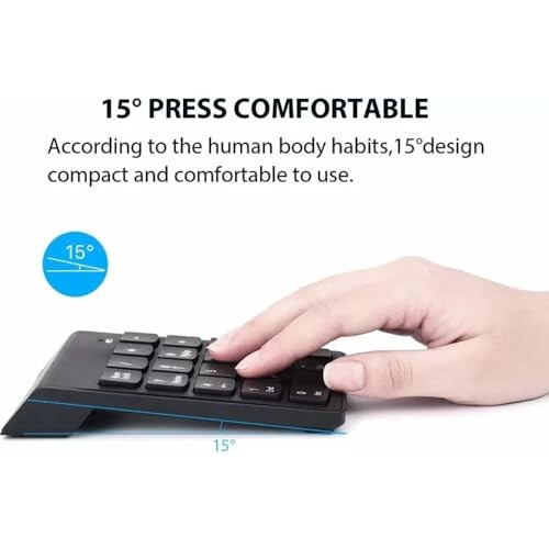 The Wlue Kablosuz Sayısal Tuş Takımı, 18 Tuşlu Numerik Keypad, Numpad Klavye