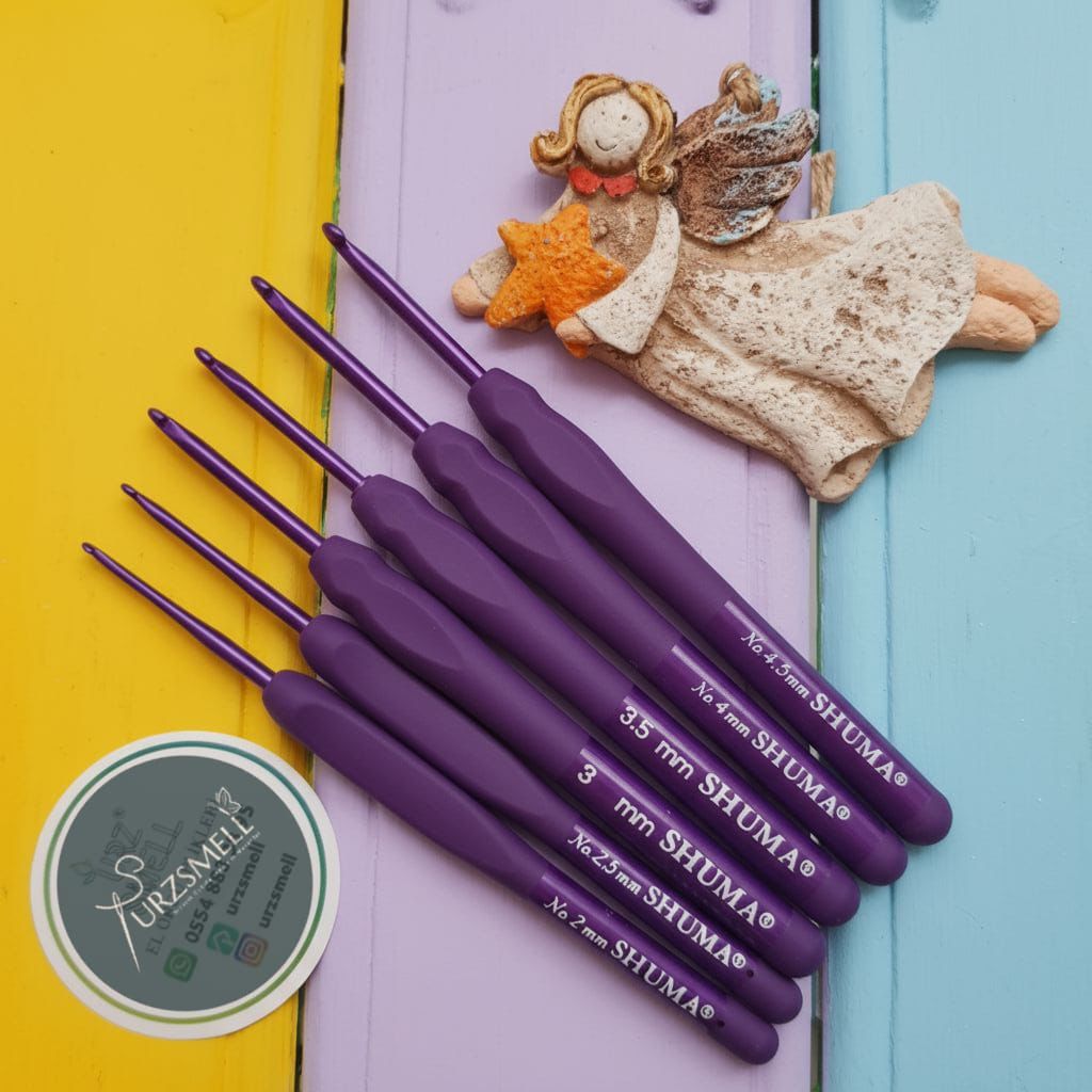 Shuma Violet (MOR) Renk Slikon Saplı Tığ 1 Adet