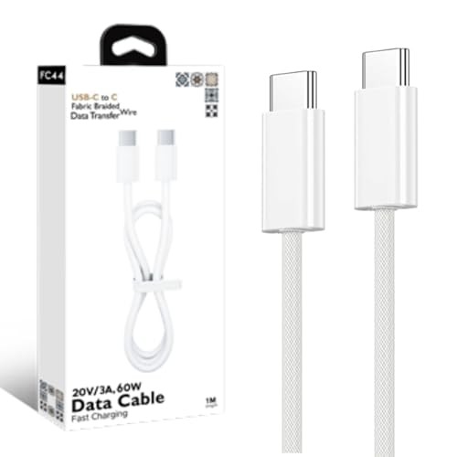 The Wlue Type-C to Type-C Hızlı Şarj ve Data Kablosu 60W 3A Örgülü 1 Metre