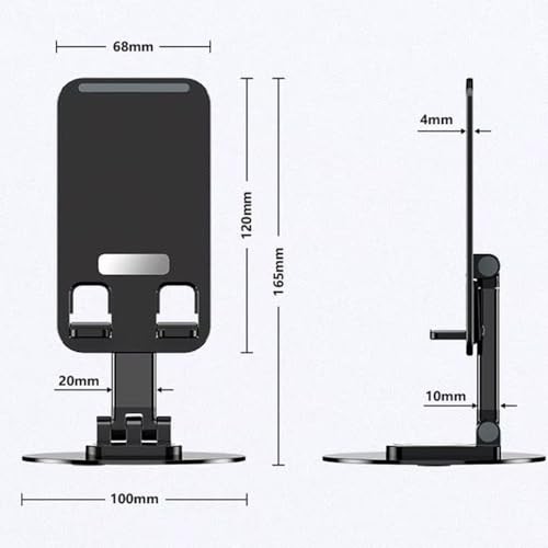 The Wlue Telefon ve Tablet Standı, 360° Döndürülebilir, Katlanabilir, Ayarlanabilir Tutucu