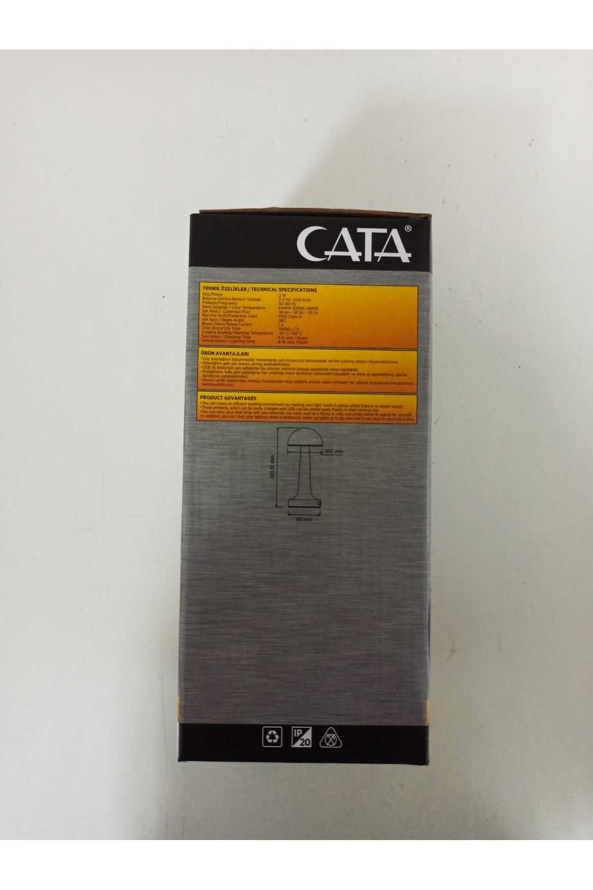 3 Işık Renkli Şarjlı Dim Edilebilir Masa Lambası Gold Kasa Ct-8429
