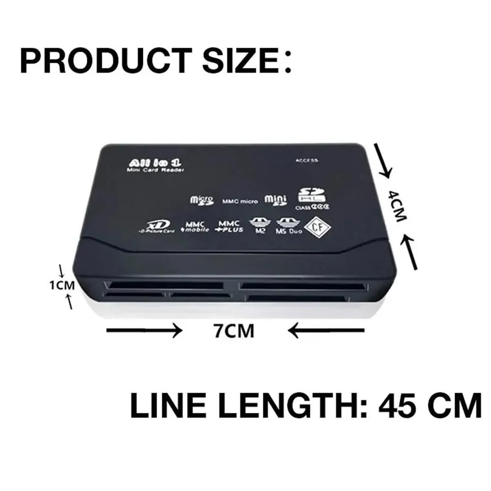 The Wlue 6'sı 1 Arada Kart Okuyucu, SD, Micro SD, TF, CF, XD, MS PRO, MX Dönüştürücü Hub Adaptör
