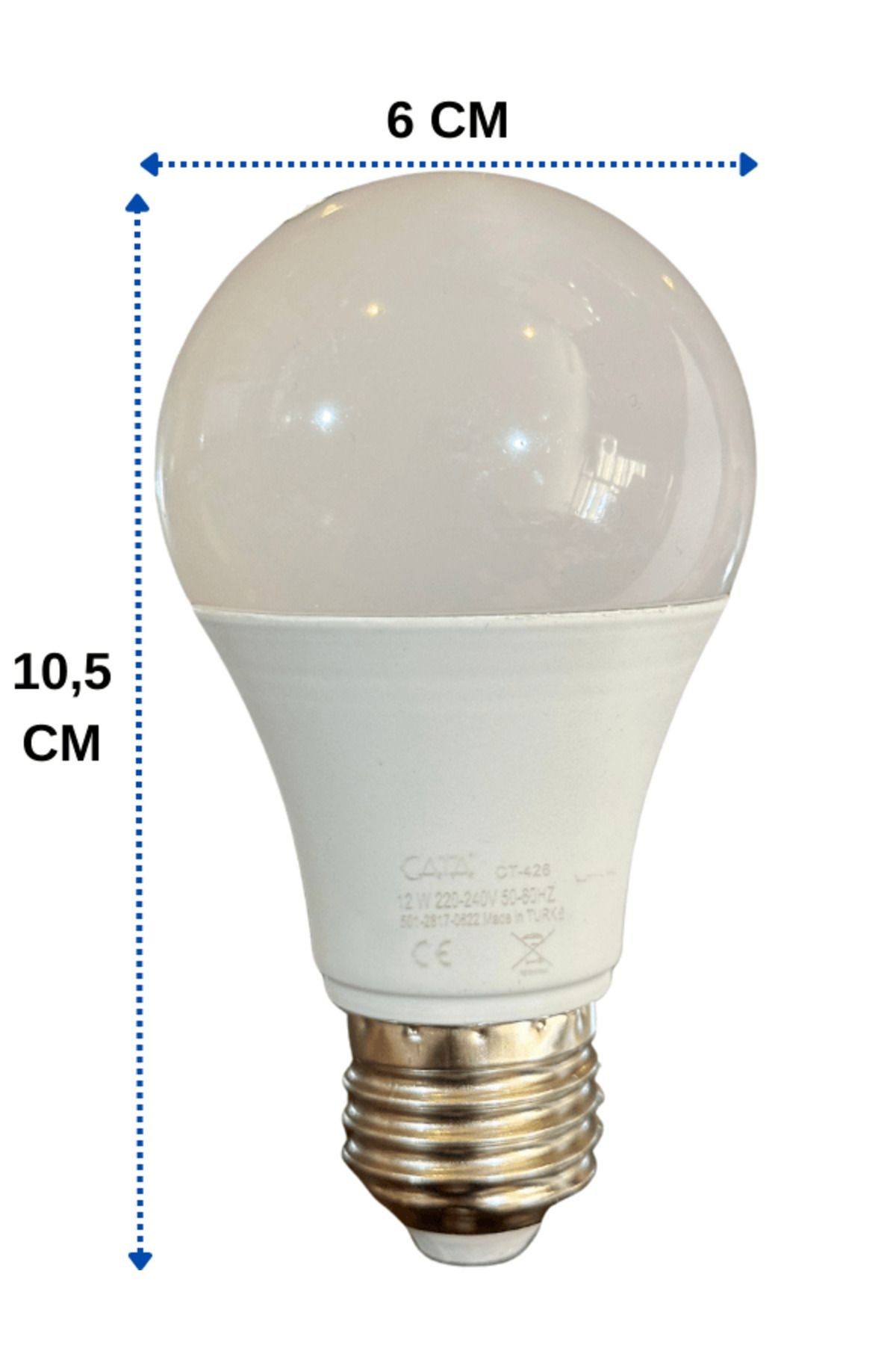 CT-4266 12W 6400K (Beyaz Işık) E27 Duylu Led Ampul (8 Adet)