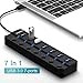 The Wlue USB 3.0 High Speed 7 Port USB Çoklayıcı Anahtarlı ve Işıklı 5GBPS HUB 1.2 Metre Kablo