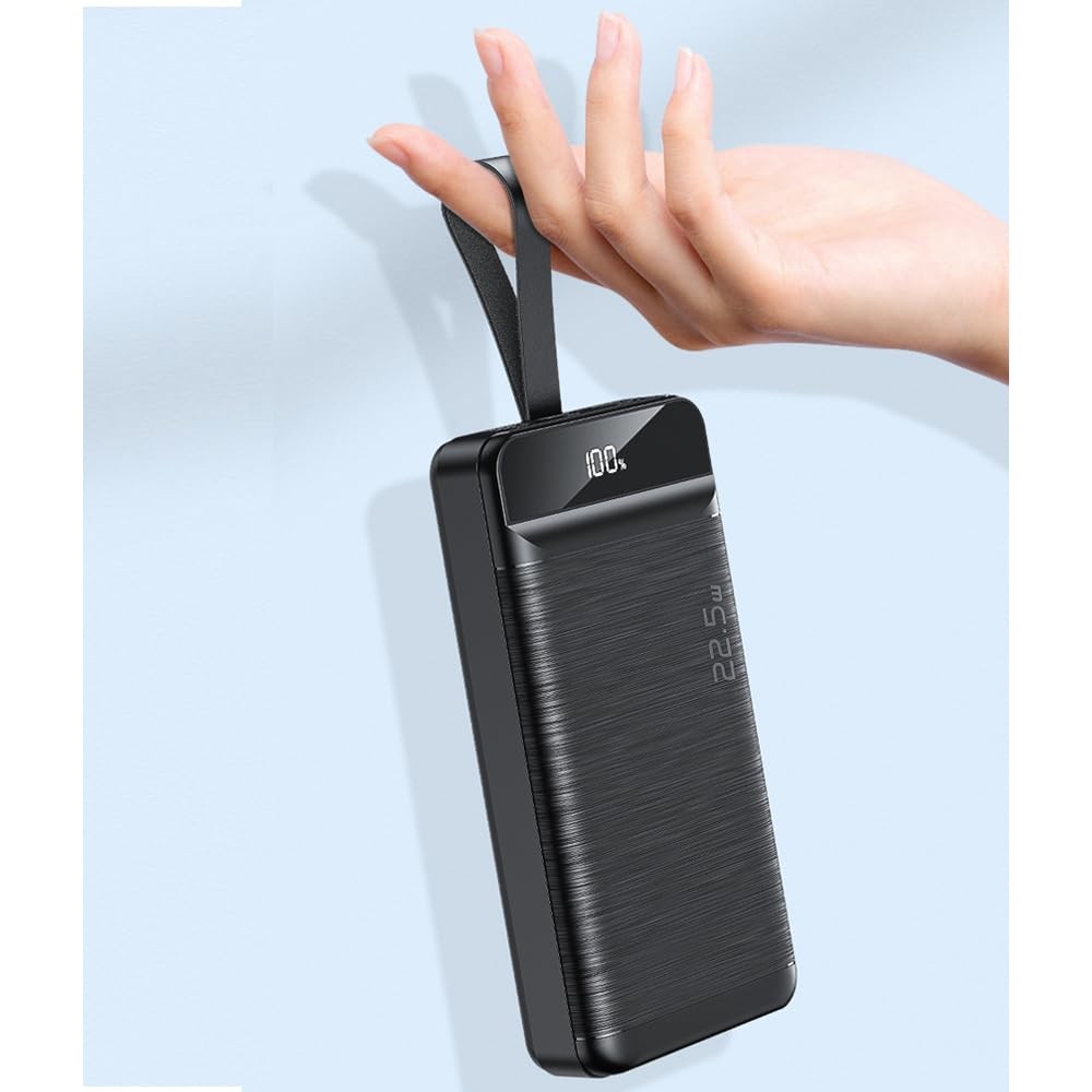30000 Mah Hızlı Şarj Powerbank/PD 22.5W / Dijital Göstergeli/Işıklı/Kamp Powerbank