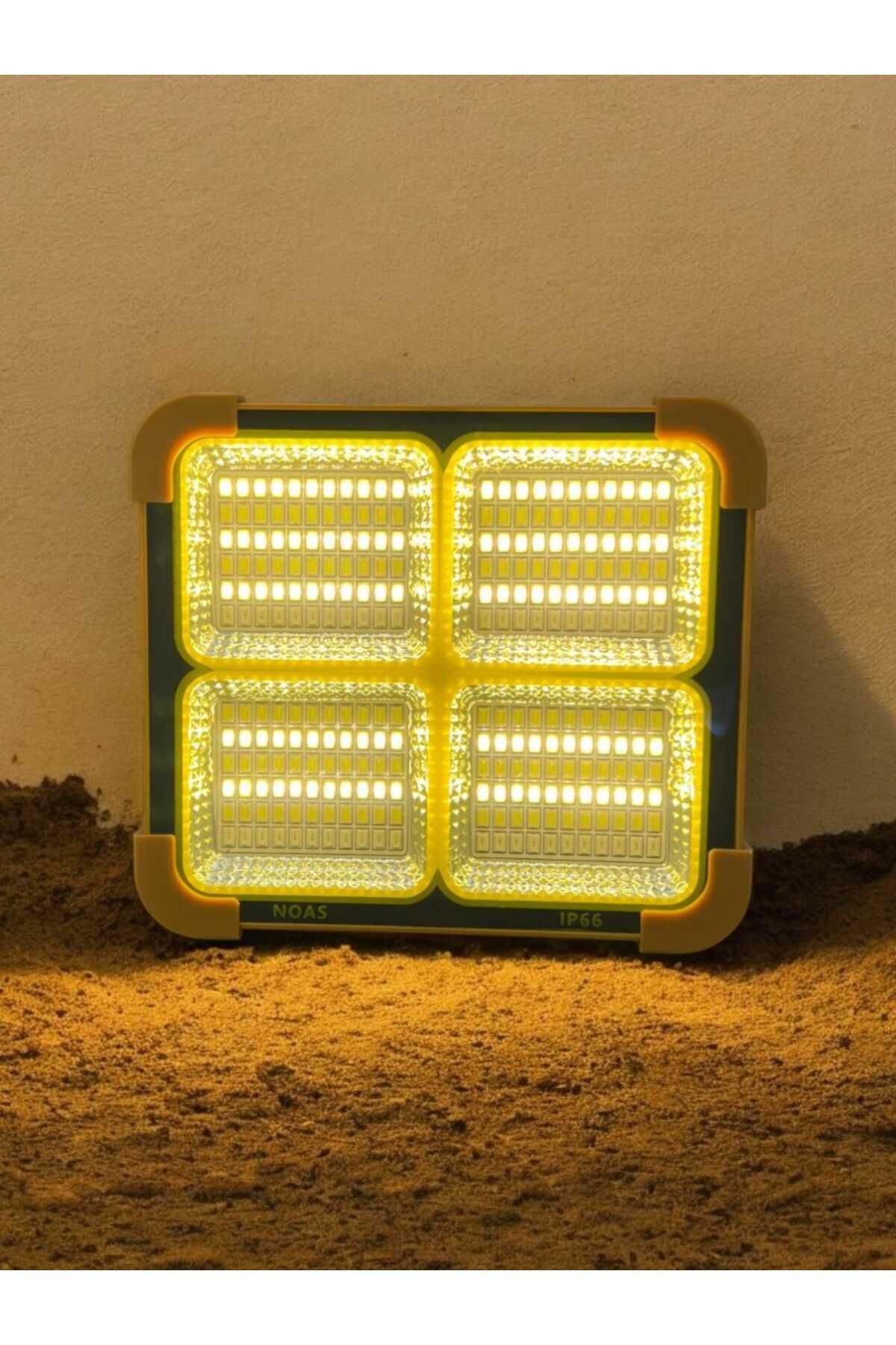 400w 6400k Taşınabilir Şarjlı Solar Projektör Yl71-0409-s Solar Panel, Ip66 Su Geçirmez