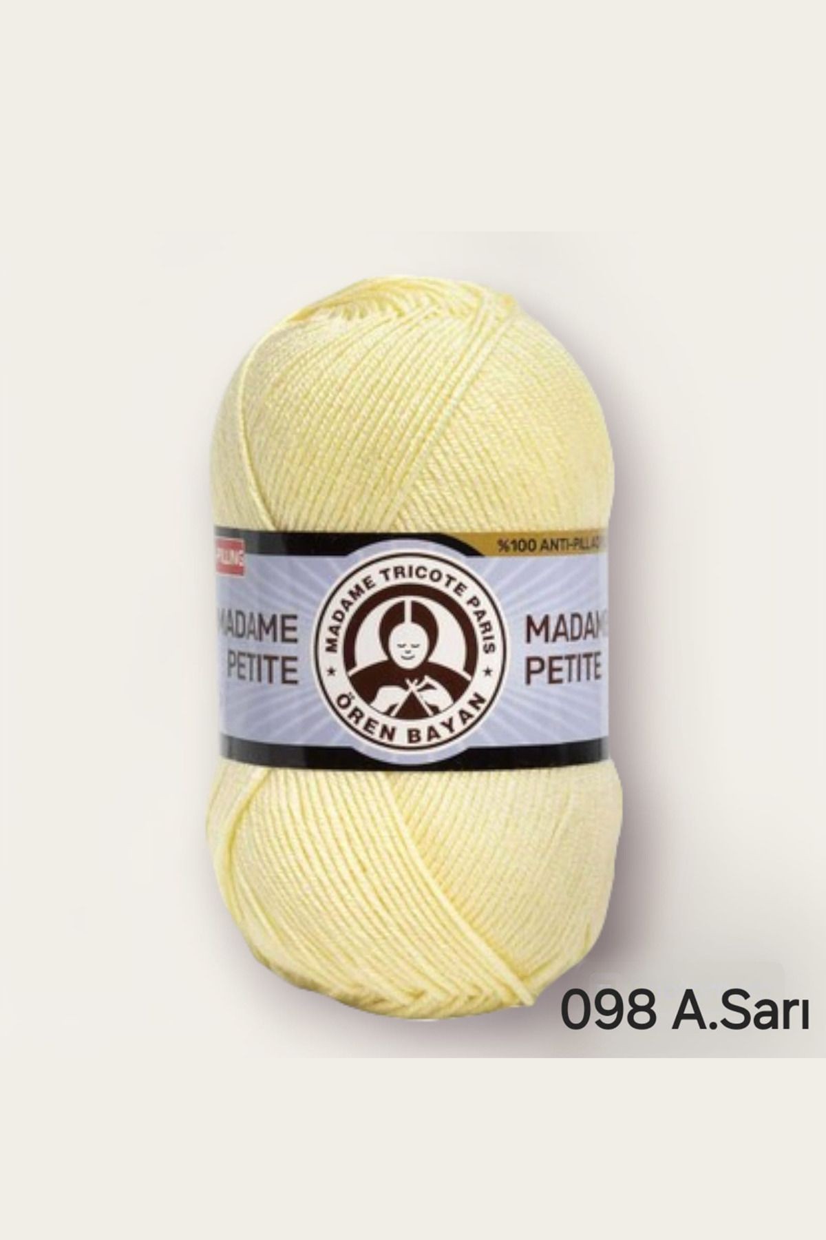 Madame Petite Anti-Pilling El Örgü İpi, (100 Gr. 250 Mt. %100 Akrilik) Hırka, Kazak, Şal, Örgü İpi