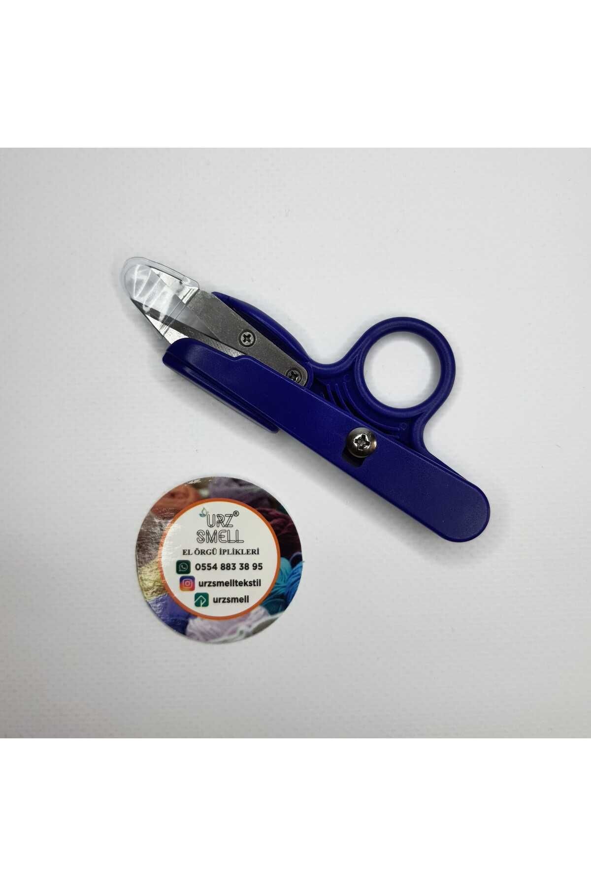 Iplik Temizleme Makası Plastik (PARMAKLI) Lacivert