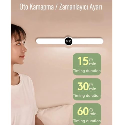 The Wlue Şarjlı Mıknatıslı Kitaplık Dolap İçi Raf Altı LED Aydınlatma Masa Lambası Çalışma Işığı