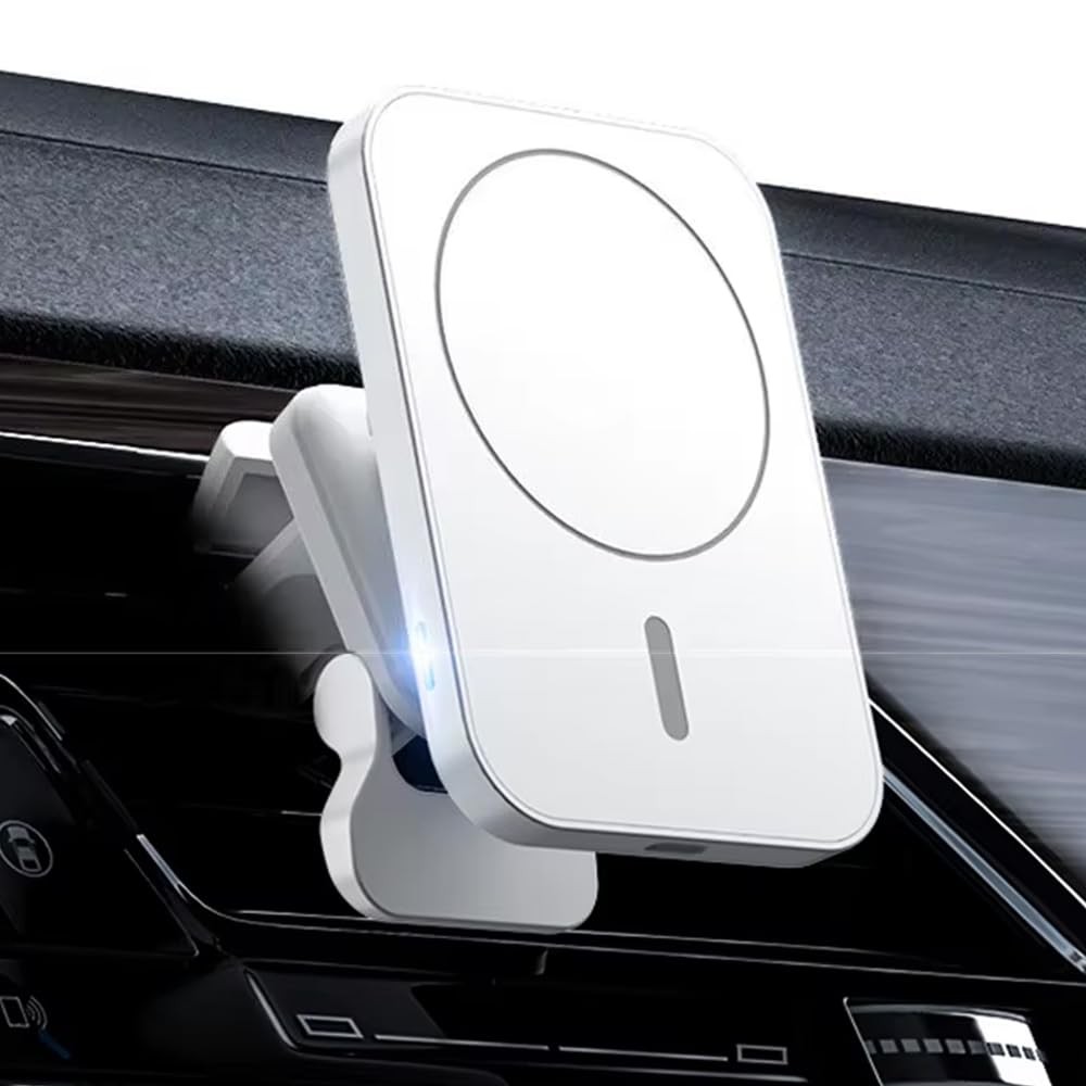 15W MagSafe Uyumlu Kablosuz Araç içi Havalandırma Telefon Tutucu, 15W Hızlı Şarj